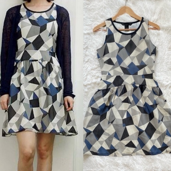 Marc by Marc Jacobs Silk Geometric Print Dress - Picture 1 of 10